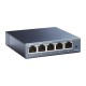 TP-Link Switch 5-port Desktop Gigabit, 5 10/100/1000M RJ45 ports, steel case