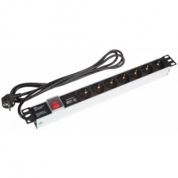 Digitus PDU 7 x CEE 7/3, Plug CEE7/7, Surge Protect