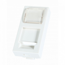 BKT Flat adaptor (22,5/45) RJ45 x 1 module