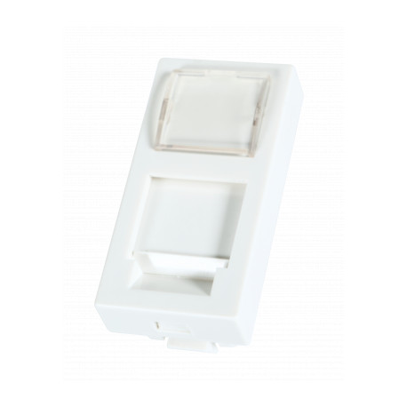 BKT Flat adaptor (22,5/45) RJ45 x 1 module