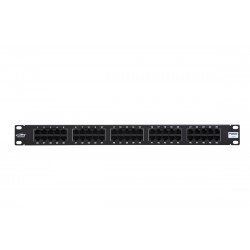 BKT Patch Panel 19'' 1U, ISDN, 50xRJ45, unshielded, black