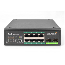 Digitus Gigabit Ethernet 8-port PoE + 2-port SFP, 802.3at Industrial
