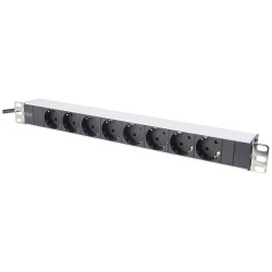 Digitus PDU 8 x CEE 7/3, 10A, Plug C14, Aluminum