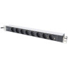 Digitus PDU 8 x CEE 7/3, 10A, Plug C14, Aluminum