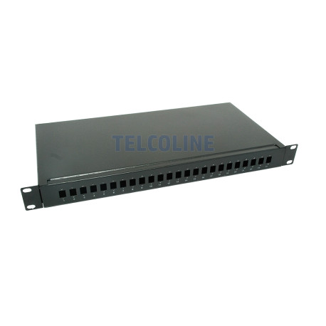 Patch Panel FO 24F/24-port SC SX, slide out on rollers