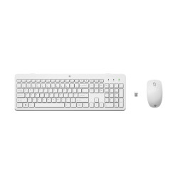 HP Keyboard & Mouse Wireless, 230, White